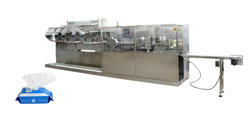 Fully automatic 6-channel (30-120) baby wipes production lin